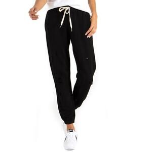 NWT n:Philanthropy Derby Black Cat Distressed Drawstring Jogger Pants MEDIUM